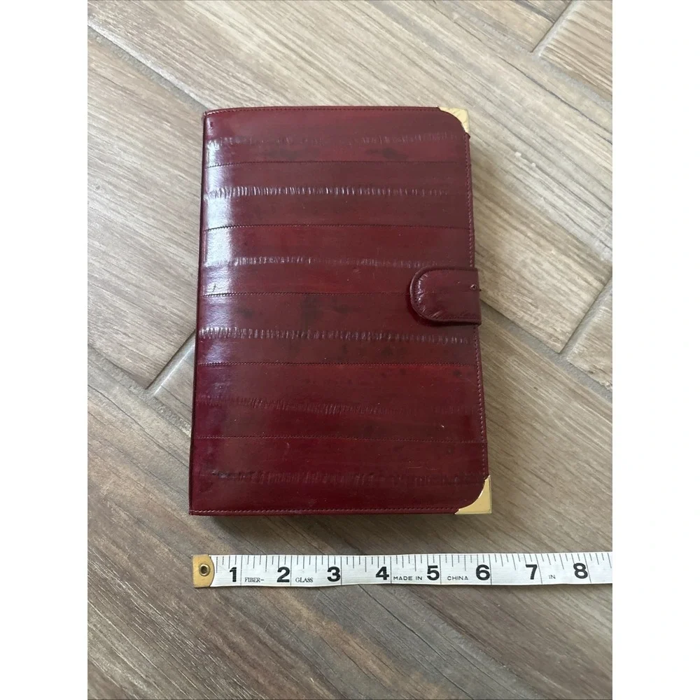 Dilana Design Group 1985 Burgundy Genuine Eel Skin Planner 6